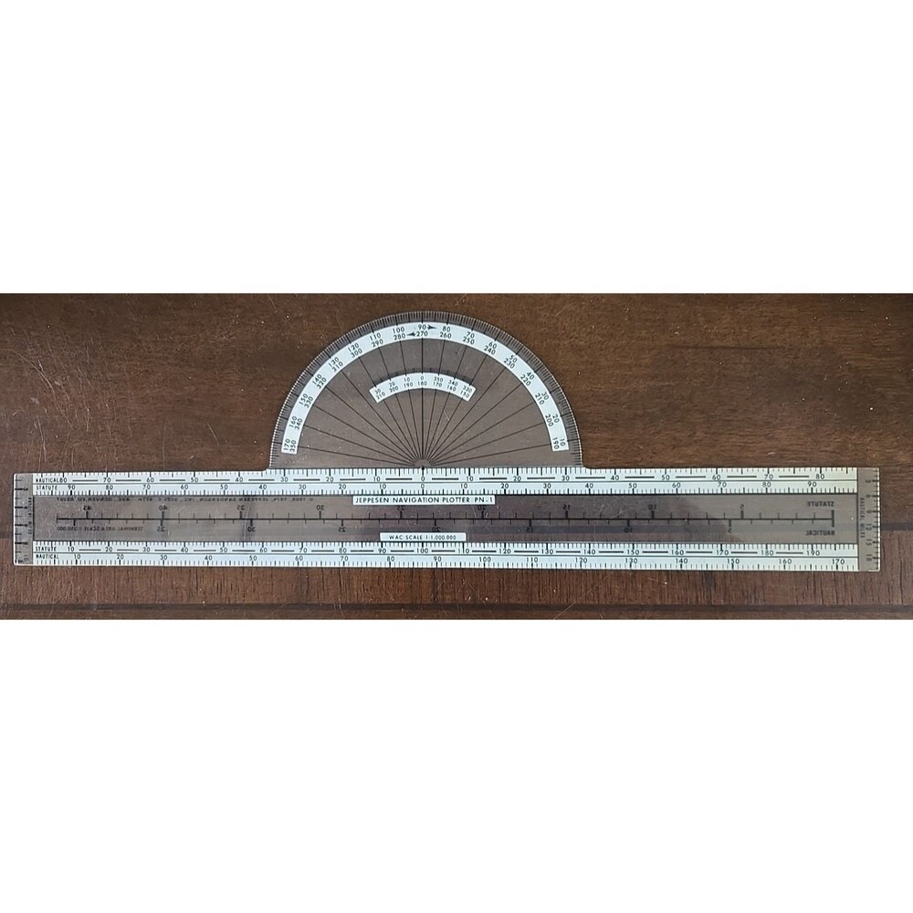 Vintage Jeppesen PN-1 Flight Navigation Plotter